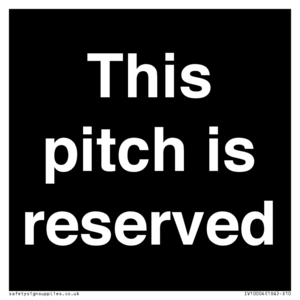 This pitch is reserved